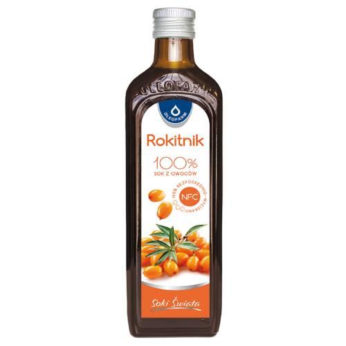 Zdjęcie produktu - OLEOFARM Rokitnik sok, 490ml - sok z owoc&oacute;w rokitnika