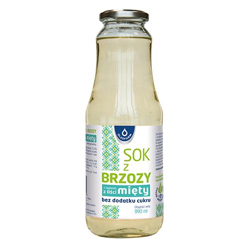 Zdjęcie produktu - OLEOFARM Sok z Brzozy z naparem z liści mięty, 990ml