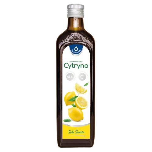 Zdjęcie produktu - Oleofarm Cytryna Sok z owoc&oacute;w cytryny z witaminą C, 490 ml