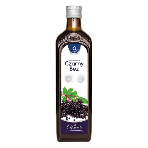 Zdjęcie produktu - OLEOFARM Sok z czarnego bzu z witaminą C, 490ml	