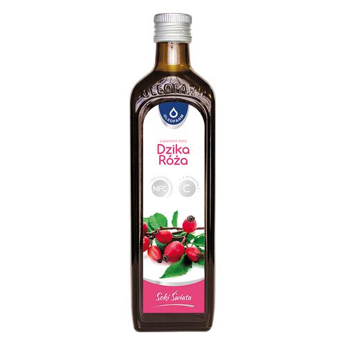 Zdjęcie produktu - OLEOFARM Sok z dzikiej r&oacute;ży z witaminą C, 490ml	