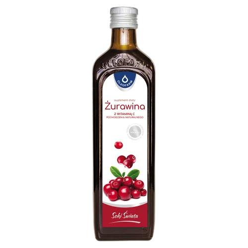 Zdjęcie produktu - Oleofarm Sok z żurawiny z naturalną witaminą C, 490 ml