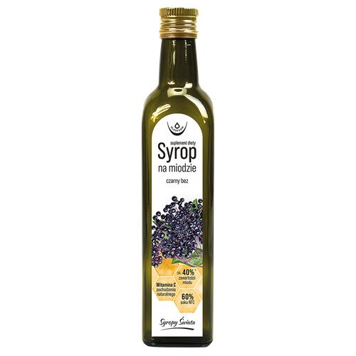 Zdjęcie produktu - Oleofarm Syrop na miodzie Czarny bez, 250ml  KR&Oacute;TKA DATA 31.08.2026
