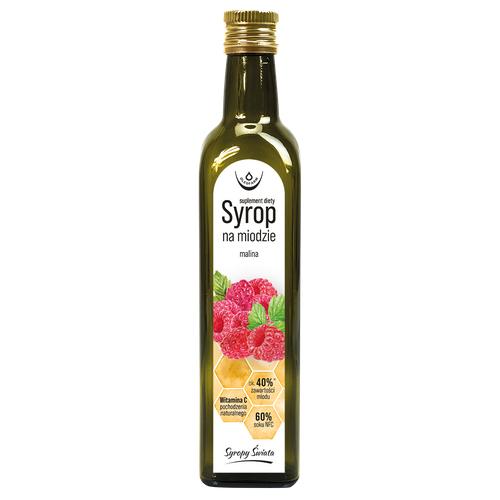 Zdjęcie produktu - OLEOFARM Syrop na miodzie malina, 250ml