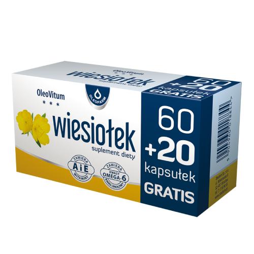 Zdjęcie produktu - OleoVitum Wiesiołek, 80 kapsułek (60+20)