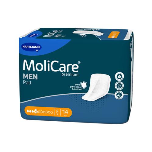 Miniaturka artykułu - MoliCare Premium MEN Wkłady anatomiczne chłonne 4 krople, 14 szt.