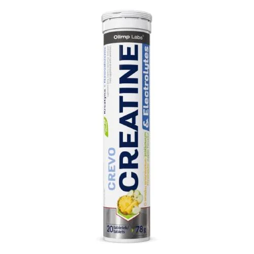 Zdjęcie produktu - Olimp Crevo Creatine & Electrolytes smak ananas-jabłko, 20 tabl. mus.