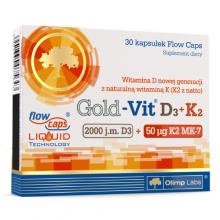 Zdjęcie produktu - Olimp Gold-Vit D3 2000 j.m. + K2, 30 kaps