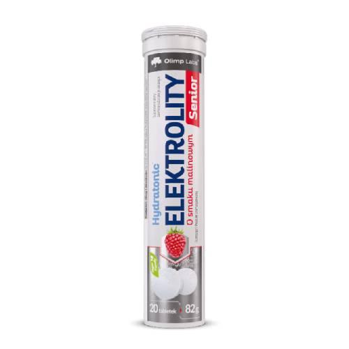 Zdjęcie produktu - Olimp Hydratonic Elektrolity Senior o smaku malinowym, 20 tabl. musujących
