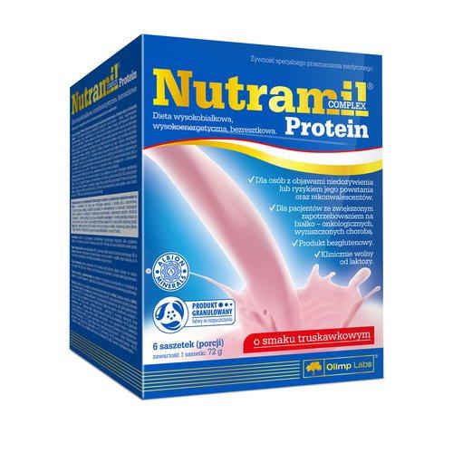 Zdjęcie produktu - Olimp Nutramil Complex Protein truskawka - 6 saszetek