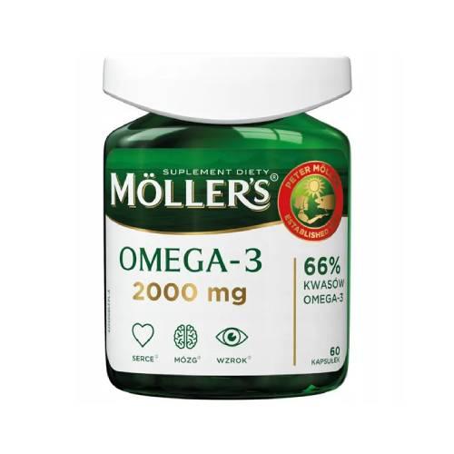 Miniaturka artykułu - Mollers Omega-3 2000 mg, 60 kaps.