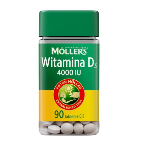 Miniaturka artykułu - Moller's Witamina D3 4000 IU, 90 tabl.
