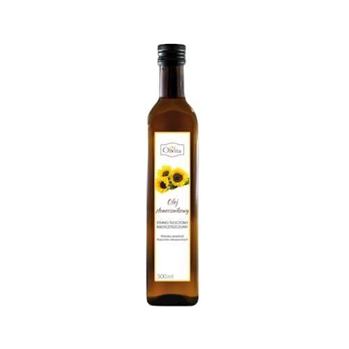 Zdjęcie produktu - OLVITA Olej słonecznikowy zimnotłoczony, 500 ml