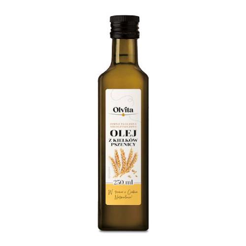 Zdjęcie produktu - Olvita Olej z kiełk&oacute;w pszenicy zimnotłoczony nieoczyszczony, 250 ml