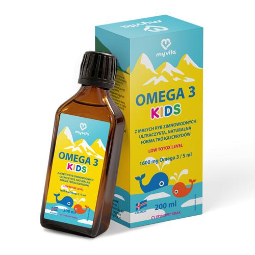 Zdjęcie produktu - MyVita Omega 3 Kids w płynie, 200 ml