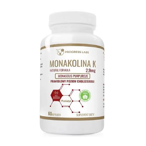 Miniaturka artykułu - Progress Labs Monakolina K 2,9 mg, 60 kaps.