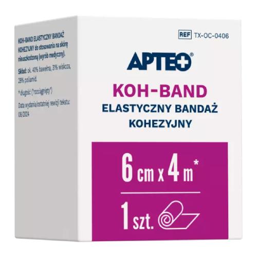 Zdjęcie produktu - Apteo Koh-Band Elastyczny bandaż kohezyjny 6 cm x 4 m, 1 szt.