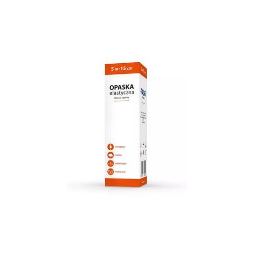 Zdjęcie produktu - Paso Trading Opaska elastyczna tkana 5mx15cm z zapinką, 1szt.