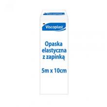 Zdjęcie produktu - Opaska elastyczna z zapinką 5m x 10cm (VISCOPLAST) - 1 sztuka 