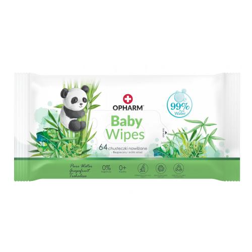 Zdjęcie produktu - OPHARM Baby Wipes Chusteczki nawilżane, 64szt.