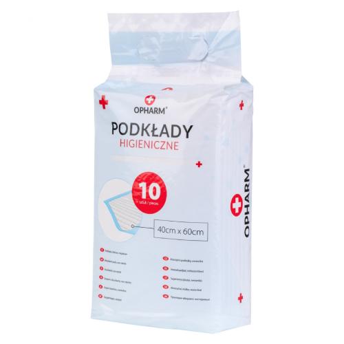 Zdjęcie produktu - OPHARM Chłonne podkłady higieniczne 40x60cm, 10szt.