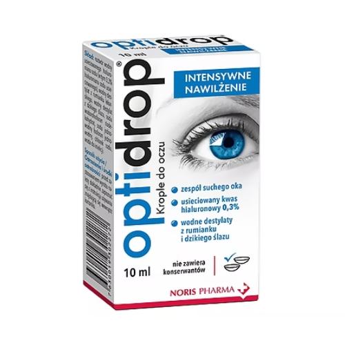 Zdjęcie produktu - Optidrop Intensywne Nawilżenie Krople do oczu, 10 ml