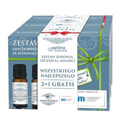 Zdjęcie produktu - Optima Natura Zestaw Potr&oacute;jny Pakiet Zestaw Zdrowia Szczęścia i Miłości Olejki eteryczne, 9 x 10 ml