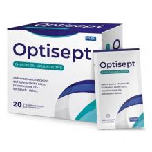 Zdjęcie produktu - Optisept Chusteczki okulistyczne do higieny okolic oczu, 20 szt.