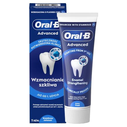 Zdjęcie produktu - Oral-B Advanced Enamel Strengthening Wzmacnianie szkliwa Pasta do zęb&oacute;w, 75 ml