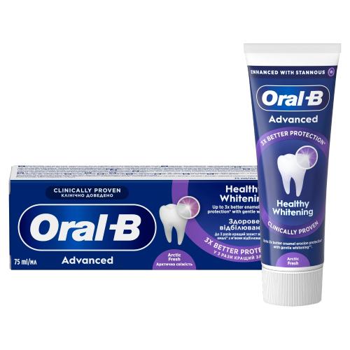 Zdjęcie produktu - Oral-B Advanced Healthy Whitening Zdrowe wybielanie Pasta do zęb&oacute;w, 75 ml