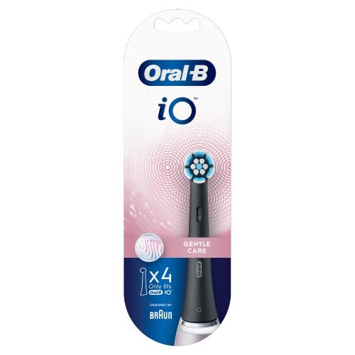 Zdjęcie produktu - Oral-B iO Gentle Care Końc&oacute;wki wymienne do szczoteczek elektrycznych czarne, 4 szt.