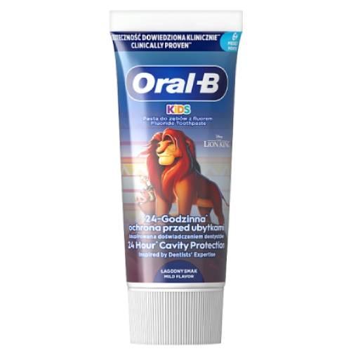 Zdjęcie produktu - Oral-B Kids Kr&oacute;l Lew Pasta do zęb&oacute;w dla dzieci 6m+, 60 ml