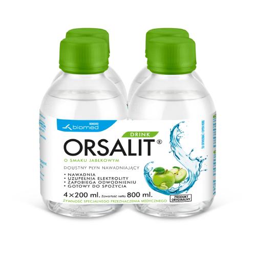 Zdjęcie produktu - ORSALIT DRINK jabłkowy, 4x 200ml
