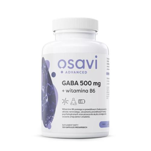 Zdjęcie produktu - OSAVI Advanced GABA 500mg + witamina B6, 120 kapsułek
