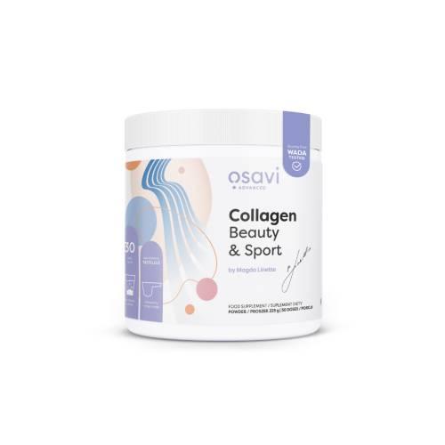Zdjęcie produktu - OSAVI Collagen Beauty & Sport by Magda Linette Kolagen proszek, 225g