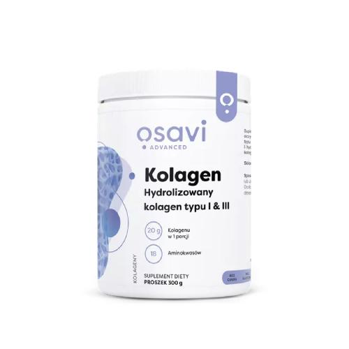 Zdjęcie produktu - OSAVI Advanced Kolagen Hydrolizowany Typu I & III Proszek, 300g