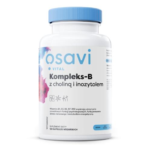 Zdjęcie produktu - OSAVI Vital Kompleks-B z choliną i inozytolem, 120kaps.