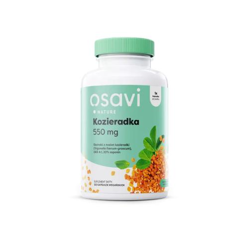 Zdjęcie produktu - OSAVI Nature Kozieradka 550 mg, 120 kapsułek wegańskich