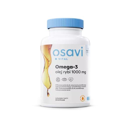 Zdjęcie produktu - OSAVI Vital Omega-3 Olej Rybi 1000 mg, 60 kapsułek