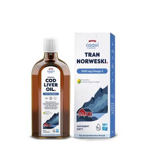 Osavi Tran Norweski 1000 mg Omega 3 aromat cytryna-mięta, 250 ml
