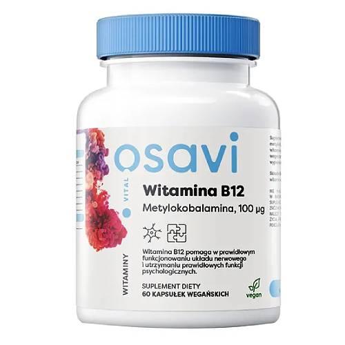 Zdjęcie produktu - Osavi Witamina B12 metylokobalanina 100 mg, 60 kaps.