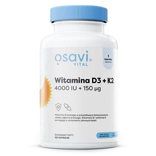 Osavi Witamina D3 4000 IU + K2 150 &mu;g,120 kaps.