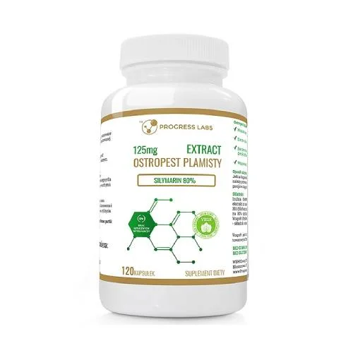 Zdjęcie produktu - Progress Labs Ostropest plamisty ekstrakt 125 mg, 120 kaps.