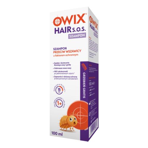 Zdjęcie produktu - Owix Hair S.O.S Szampon przeciw wszawicy z faktorem ochronnym, 100 ml