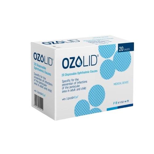 Zdjęcie produktu - Ozolid z LipozonEye Jednorazowe kompresy okulistyczne, 20 szt. KR&Oacute;TKA DATA 31.10.2026
