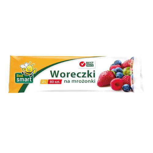 Zdjęcie produktu - PACLAN Bee Smart Woreczki na mrożonki 2l, 80szt.