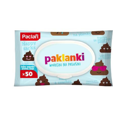 Zdjęcie produktu - PACLAN Paklanki woreczki na zużyte pieluszki, 50szt.