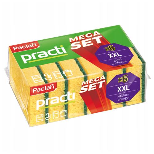 Zdjęcie produktu - Paclan Prakti Gąbki kuchenne XXL, 6 szt.