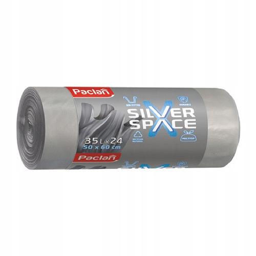 Zdjęcie produktu - Paclan Silver Worki na śmieci 35 l, 24 szt.