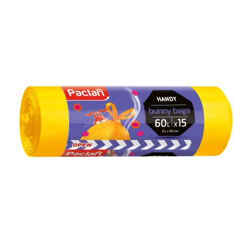 Zdjęcie produktu - PACLAN Worki na śmieci Bunny Bags 60l, 15 szt.